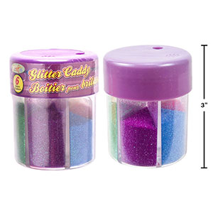 Glitter Caddy, 6 bright Colours