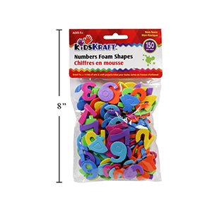 Foam Number Shapes - 150 Pieces