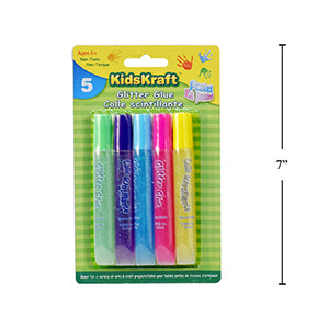 5-pc Glitter Glue, Pastel