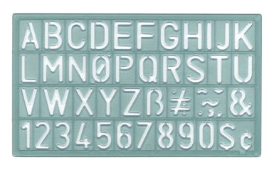 AC02 - Stencil letters and numbers kit