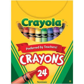 BY03 - 24 Crayola Wax Crayons Crayola