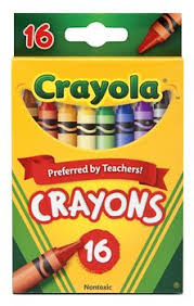 BY04 - 16 Crayola Wax Crayons Crayola