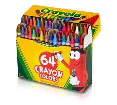 BY20 - 64 Crayola Wax Crayons Crayola