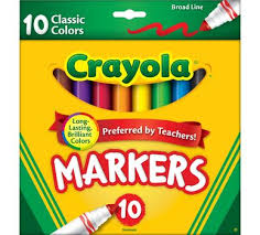 BY22 - 10 Crayola Felt Markers Jumbo Crayola