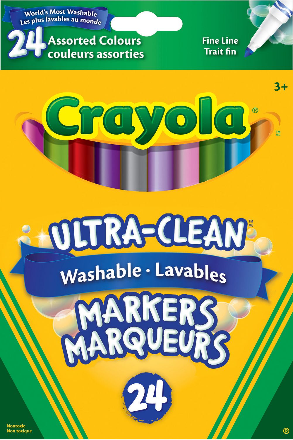 BY27 - Pkg of 24 Washable Fine Felts Crayola