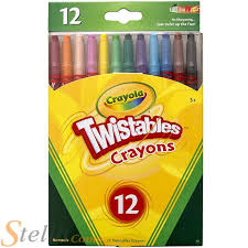 BY65 - 12 Twistable Wax Crayons Crayola