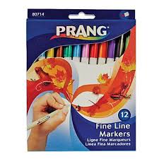 DX80 - 12 Fine Felt Markers Prang