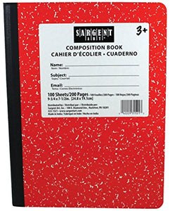 SG01 - Hard cover Composition Book Red