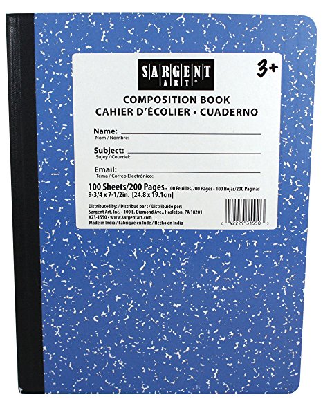 SG03 - Hard cover Composition Book Blue