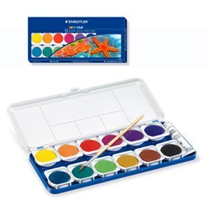 SR40 - Water Colour Paints 12 Colours Staedtler